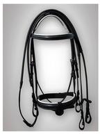 Horse Leather Bridle, Color : Black