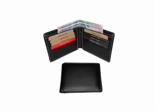 Black color genuine leather gents wallet