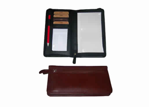 Brown color genuine leather travel wallet