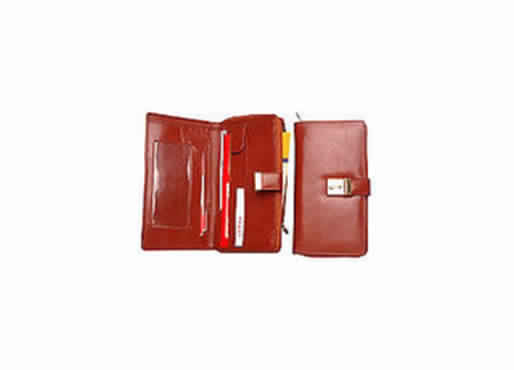 imitation leather travel wallet with visiting card