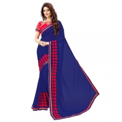 Embroidered Georgette Saree