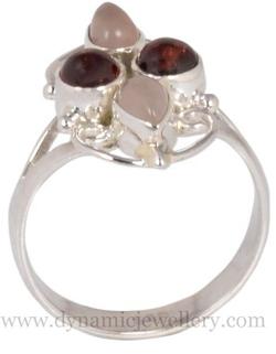 Garnet 925 Sterling Silver Ring, Gender : Women's