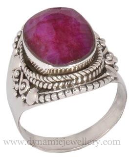 Ruby Sterling Silver Ring