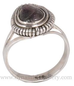 High Polish Tourmaline Sterling Silver Ring, Gender : Women's