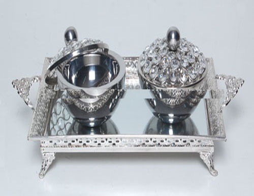 Aluminium Metal Crystal Bowl Set Handicrafts, Feature : Eco-Friendly