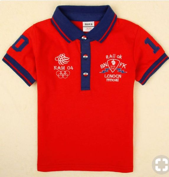 Printed Cotton Kids Polo T-Shirt, Feature : Anti-wrinkle, Comfortable, Impeccable Finish
