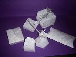 White Embossed Paper Chocolate Boxes