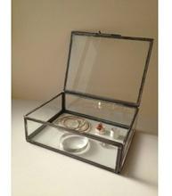 Decorative Glass Boxes With Lids With Black Nickel Finish