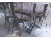 Metal Industrial Restaurant Dining Table, Color : Optional