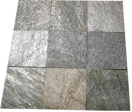 Rectangular Non Polished Granite Marble Himachal Green Slate Stone, for Flooring Use, Form : Solid