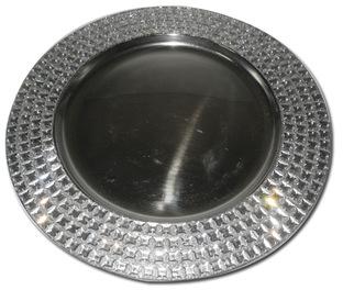 3A INTERNATIONAL Metal silver Charger Plates, Feature : Eco-Friendly