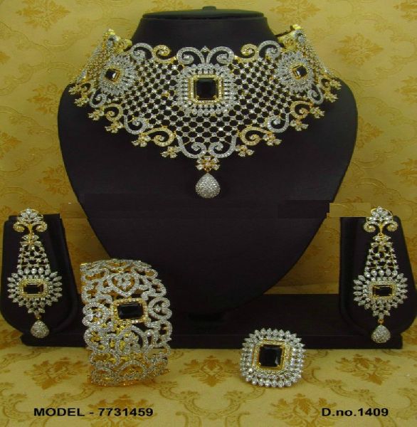Design american diamond combo set, Style : Bollywood Style Necklace