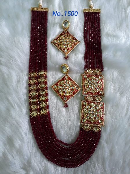 Beautiful semi precious beads charm necklace
