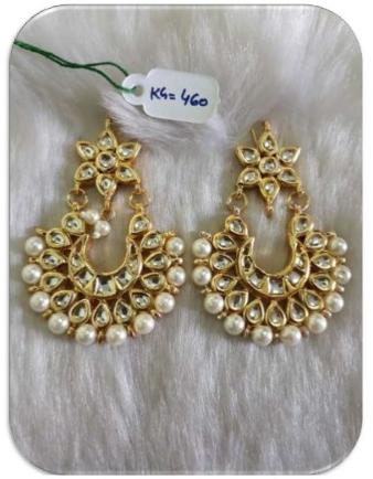 Traditional Fashion Kundan Pearl Beaded Imitation lightweight Earring