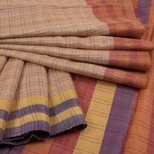 Tussar Check Saree, Occasion : Party Wear