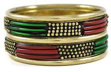 Maroon green brass fashion Bangle Set, Occasion : Anniversary, Engagement, Gift, Party, Wedding
