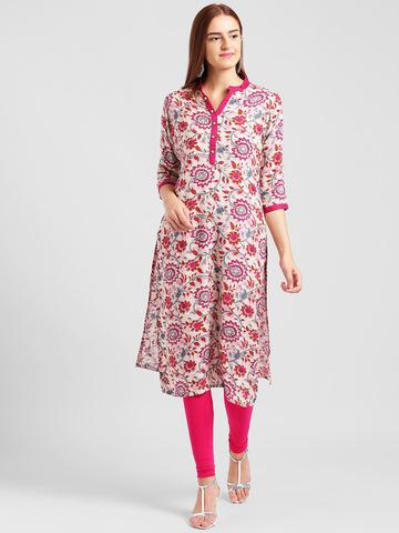 Floral Printed Kurti, Size : M, L