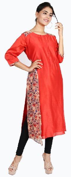 Silk Printed Kurti