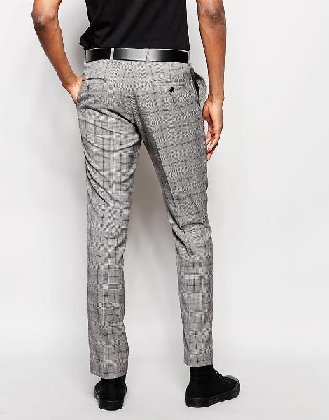 Checkered Cotton Trouser