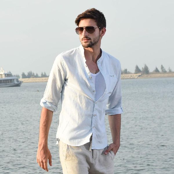 Mens Linen Shirt, for Anti-Wrinkle, Comfortable, Easily Washable, Fad Less Color, Impeccable Finish