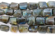 Wholesale Cut Labradorite Tumbled Beads, for Jewelry Making, Size : 18-20mm