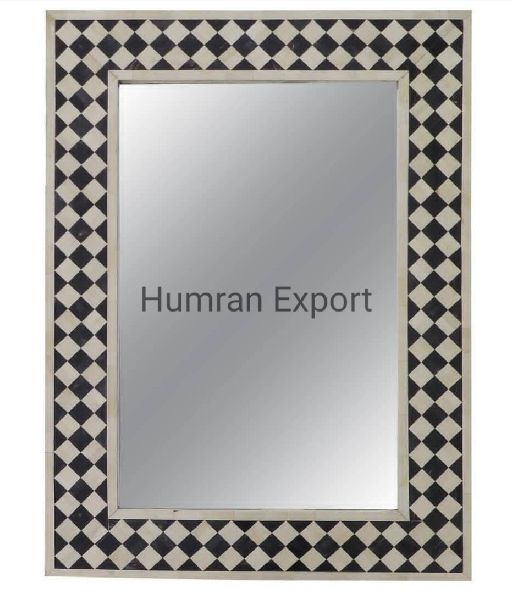 Polished Bone Inlay Mirror Frame, Feature : Attractive Design, Fine Finishing, High Quality, Stylish Look