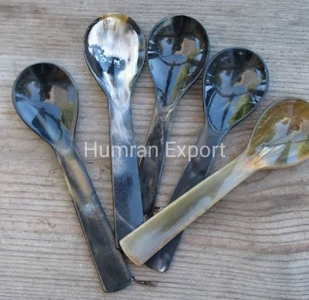 Polished Horn Spoons, Length : 5-10 Inch