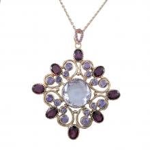 Amethyst cluster Pendant, Color : Purple