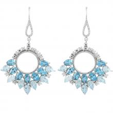 Swiss Blue topaz dangle earring