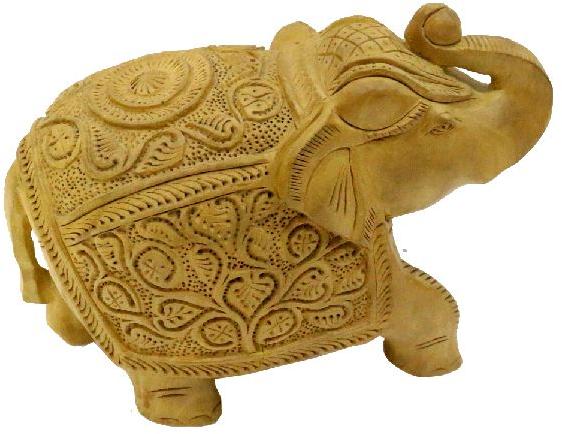 Polished Handcarved Wooden Elephant, for Home, Office, Shop, Style : Antique, Modern