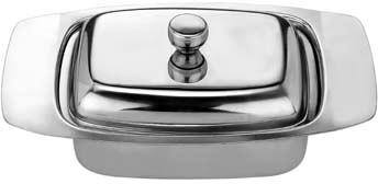 Stainless Steel Butter Dish with Cover, Feature : Fine Finished, Heat Resistant, Long Life, Modern