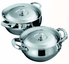 Stainless Steel Casserole Set, Feature : Attractive Design, Heat Resistance, Non Stickable, Perfect Griping
