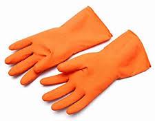 Rubber Hand Gloves, for Indutrial safety PPE, Size : M