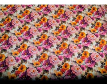 Floral print Scuba Knit fabric
