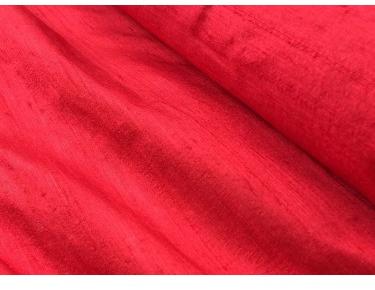 PURE SILK DUPIONI FABRIC BLOOD RED