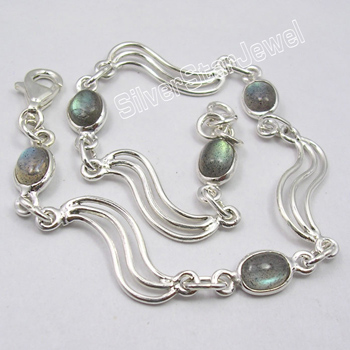 925 pure silver handmade designer silver string bracelet labradorite  bracelet at Best Price in Jaipur