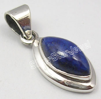 925 Silver GENUINE LAPIS Pendant