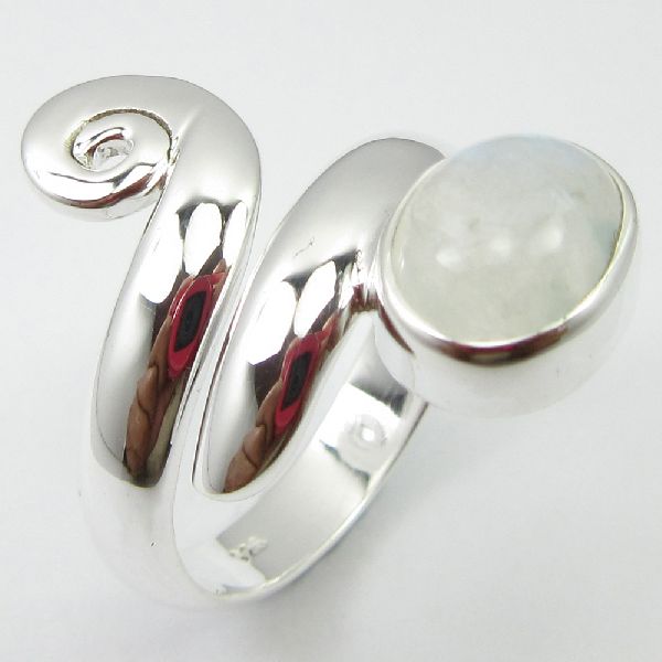 RAINBOW MOONSTONE FLEXIBLE RING