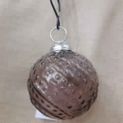 Decorative Brown Glass Hanging Bauble