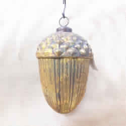 Decorative Gold Glass Pincone Hanging Bauble