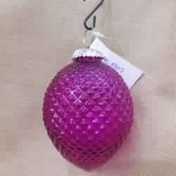 Decorative Pink Glass cone Hanging Bauble