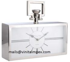 Rectangle Stainless Steel Table Clock