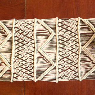 100% Cotton Handmade Macrame Runner