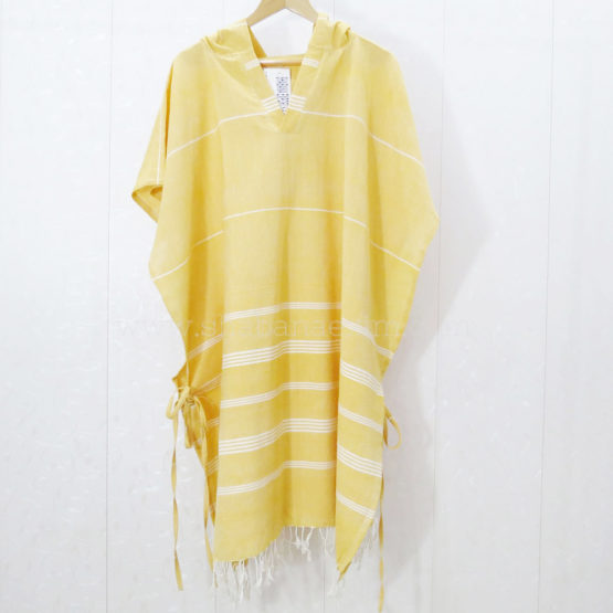 Yarn Dyed Hooded Poncho Beach Towel