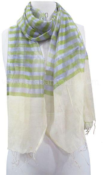 Poly Chiffon striped scarves, Size : 40″X 40″