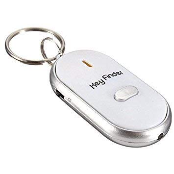 LED Light Lost Key Finder Locator Whistle Sound Sensor Keychain
