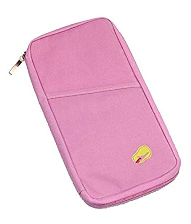 Multipocket Passport Organiser Wallet--Pink