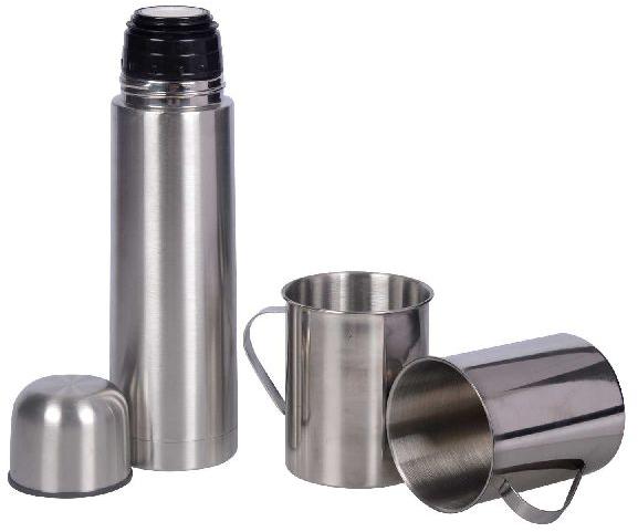 Vacuum Flask With 2 Steel Mugs, for Maintain Liquid Tempreture, Feature ...