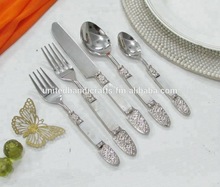 Maxx Creations Metal Mother of Pearl Cutlery