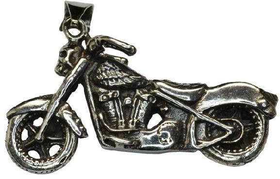 Sterling Silver Motorcycle Pendant